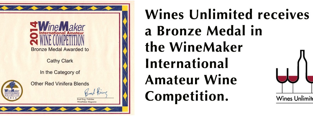 Wines Unlimited wins its first Wine-making Award – June 2014
