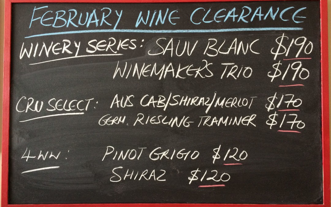 February Wine Clearance